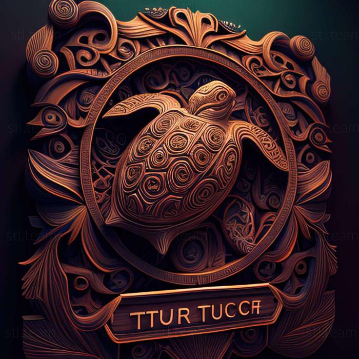3D model Tortuga Two Treasures game (STL)